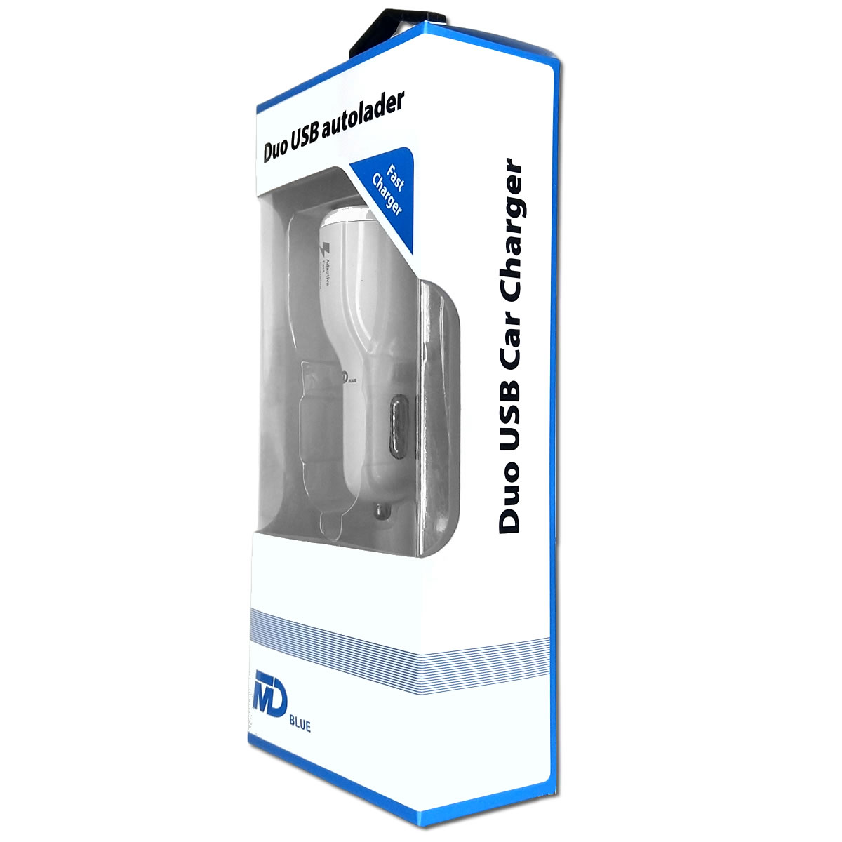 mdblue-auto-lader-duo-usb-A-wit-zijkantkant