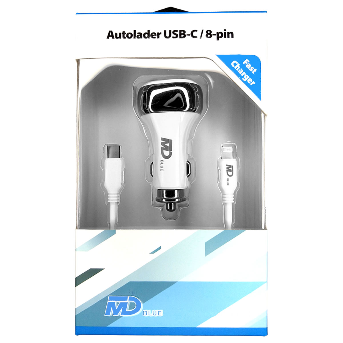 mdblue-auto-lader-duo-usb-en-usb-c-met-iphone-kabel-wit-1meter-voorkant.jpg